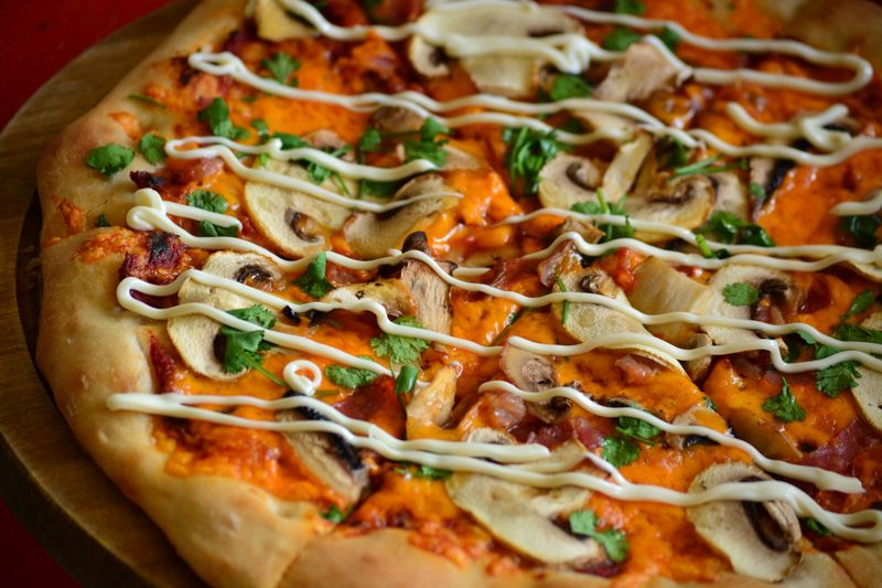 Truffle Mushroom pizza specialty at pizza lucs