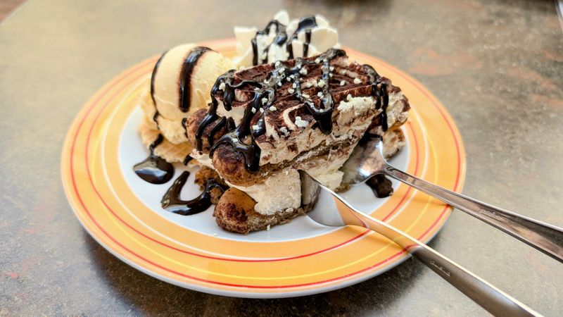 Tiramisu dessert at Pizza luce Duluth MN restaurant